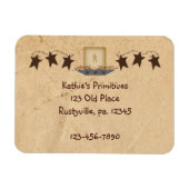 Rusty Stars en kaars Premium Magnet Magneet (Horizontaal)