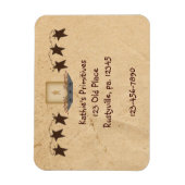 Rusty Stars en kaars Premium Magnet Magneet (Verticaal)