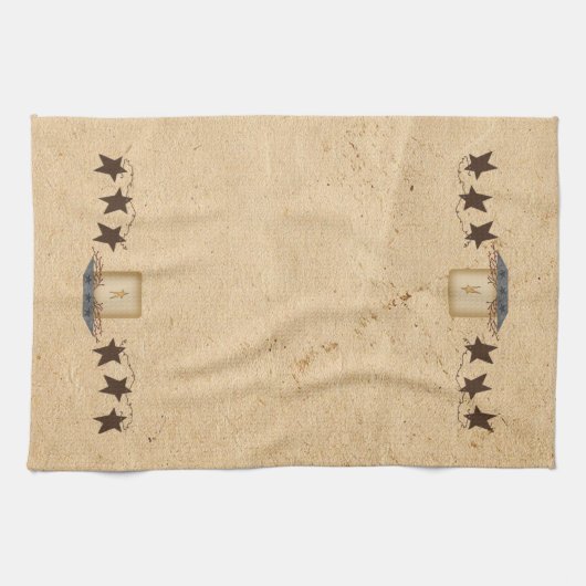 Rusty Stars en kandle Kitchen Towel Theedoek (Horizontaal)
