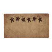 Rusty Stars productlabel Etiket (Voorkant)