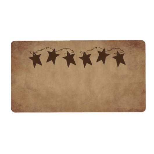 Rusty Stars productlabel Etiket (Voorkant)