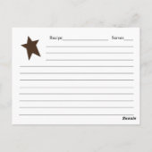 Rusty Stars Recipe Card Briefkaart (Achterkant)