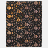 Rusty Steampunk-ballonthema Fleece Deken (Voorkant)