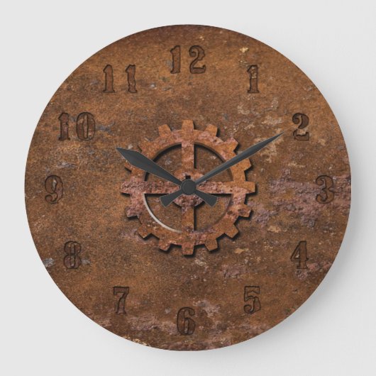 Rusty Steampunk Clock Grote Klok (Voorkant)