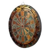 Rusty Steampunk Dartboard Dartbord (Voorkant Rechts)