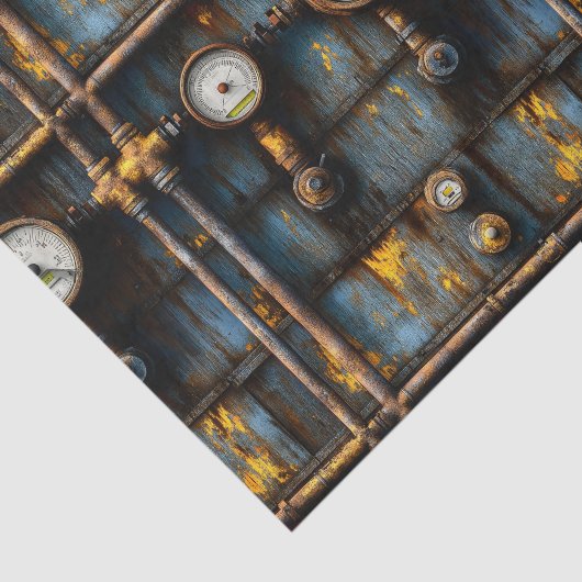 Rusty Steampunk Loodgieterspatroon BM8 Decoupage Tissuepapier (Detail)