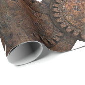 Rusty Steampunk Metal Gears Cadeaupapier (Rol Hoek)