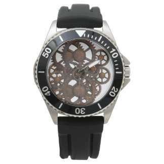Rusty Steampunk Metal Gears Horloge
