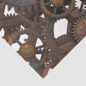 Rusty Steampunk Metal Gears Tissuepapier (Detail)