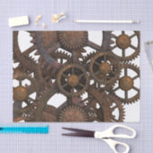 Rusty Steampunk Metal Gears Tissuepapier (Craft)