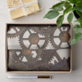 Rusty Steampunk Metal Gears Tissuepapier (Geschenk)