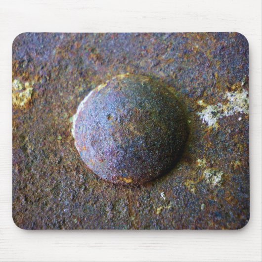 Rusty Steel Industrial Rivet Muismat (Voorkant)