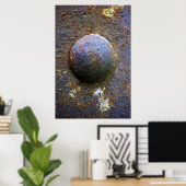 Rusty Steel Industrial Rivet Poster (Thuiskantoor)
