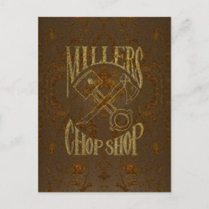 Rusty Steel Logo met rivets Briefkaart