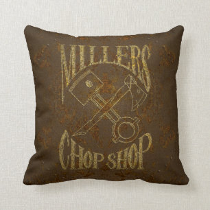 Rusty Steel Logo met rivets Kussen