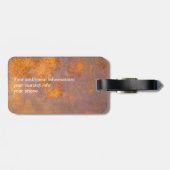 Rusty Steel Monogram Bagagelabel (Achterkant horizontaal)