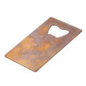 Rusty Steel Monogram Creditkaart Flessenopener (Achterkant Gekanteld)