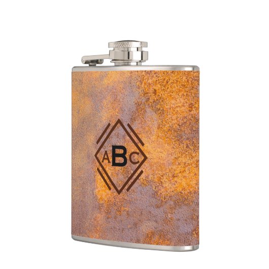 Rusty Steel Monogram Heupfles (Links)