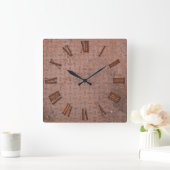 Rusty Steel-plated Metal-look Wall Clock Vierkante Klok (Huis)