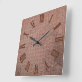 Rusty Steel-plated Metal-look Wall Clock Vierkante Klok (Hoek)