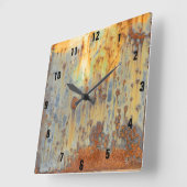 Rusty Steel Vierkante Klok (Hoek)