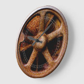 Rusty Submarine Hatch Wheel Grote Klok (Hoek)