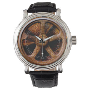Rusty Submarine Hatch Wheel Horloge