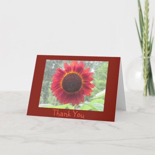Rusty Sunflower Bedankt Card (Voorkant)