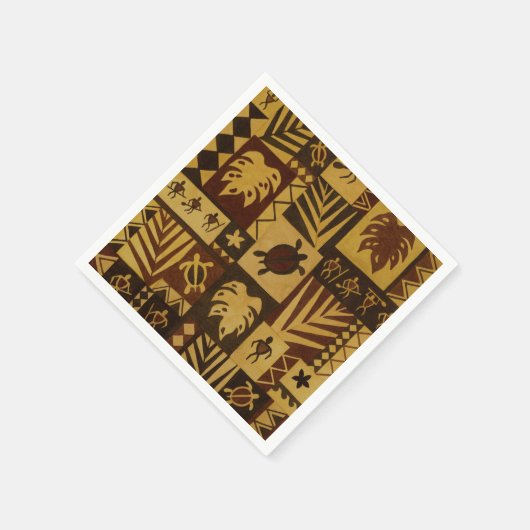 Rusty Tapa Hawaiian Warrior Papieren servetten (Hoek)