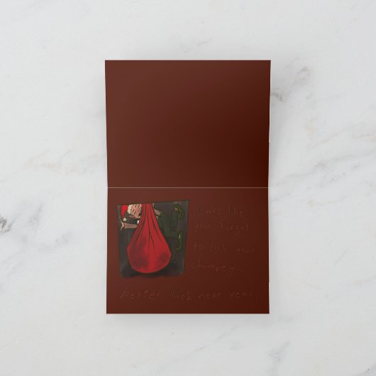 Rusty the Elf Bedankkaart (Binnen)