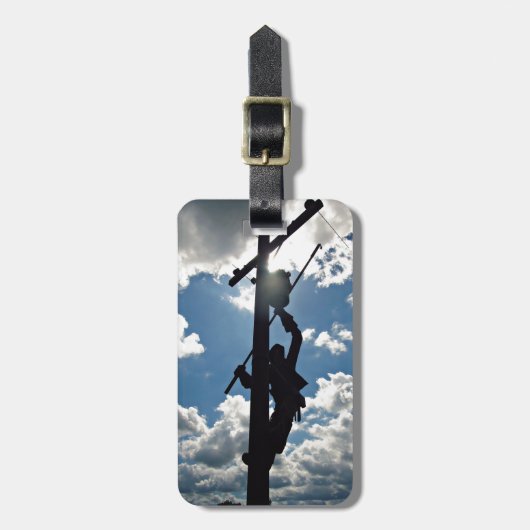 Rusty the Lineman Bagagelabel (Voorkant verticaal)