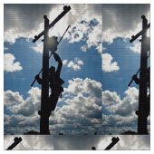 Rusty the Lineman Fabric Stof (Close Up)