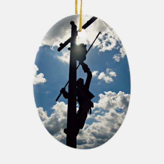 Rusty the Lineman Ornament (Achterkant)