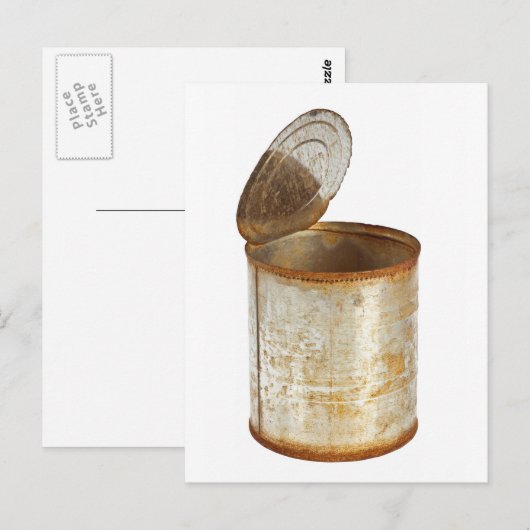 Rusty tin kan briefkaart (Voorkant / Achterkant)