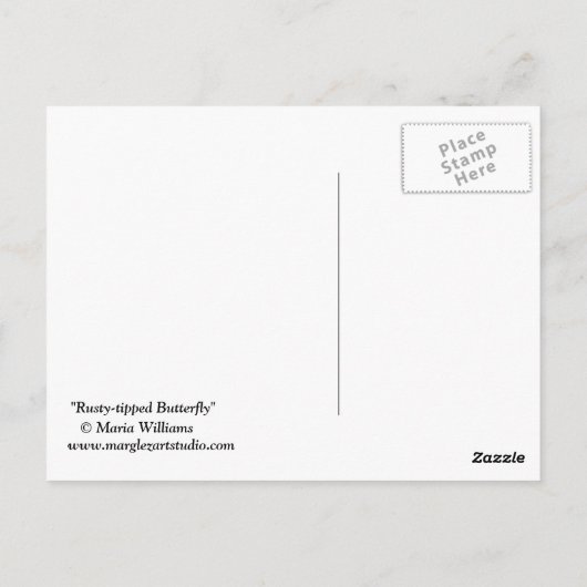 Rusty-tipped Butterfly Briefkaart van Maria Willia (Achterkant)