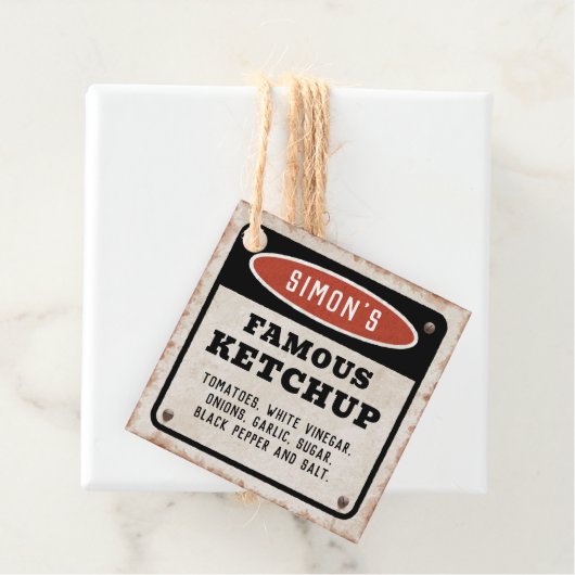 Rusty tomato ketchup label (In situ)