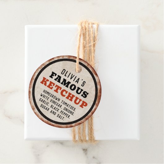 Rusty tomato ketchup label (In situ)