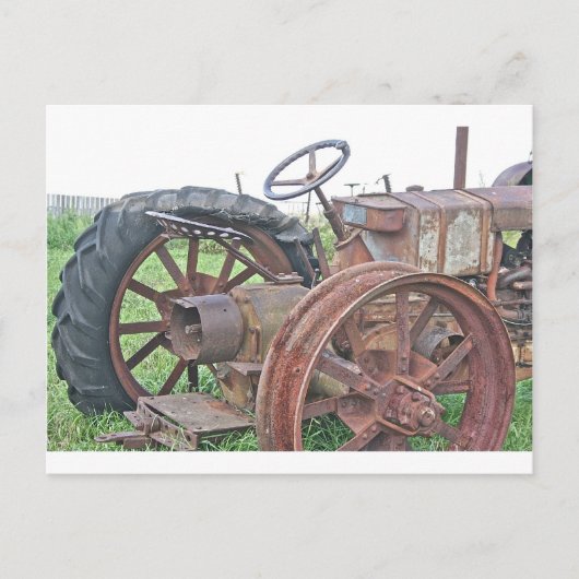 Rusty Tractor Briefkaart (Voorkant)