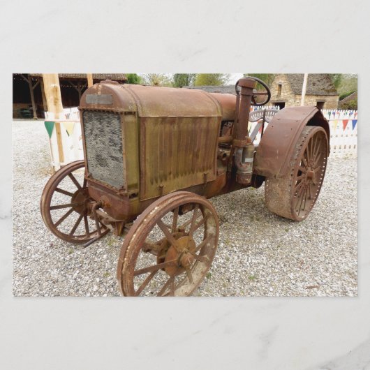 Rusty  tractor briefpapier (Voorkant)