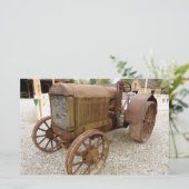 Rusty  tractor briefpapier (Staand voorkant)