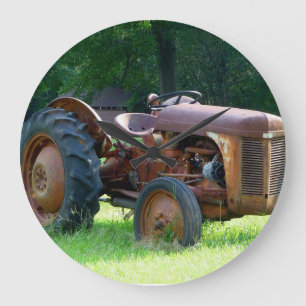 Rusty Tractor Clock Grote Klok