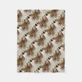 Rusty  tractor fleece deken (Voorkant)