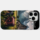 Rusty Tractor in Mountain Valley Case-Mate iPhone Case (Achterkant (horizontaal))