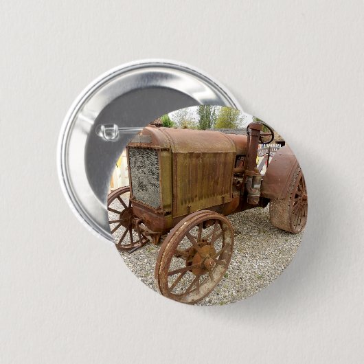 Rusty  tractor ronde button 5,7 cm (Voorkant /achterkant)