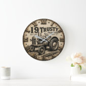Rusty Tractor Vintage Farm Grote Klok (Huis)