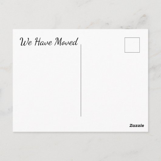 Rusty Trailer We hebben Briefkaart verplaatst (Achterkant)