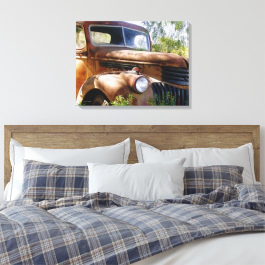 Rusty Truck Canvas Afdruk (Insitu (Slaapkamer))