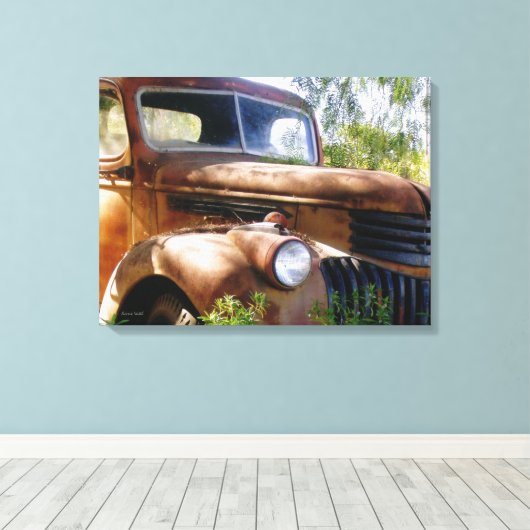 Rusty  Truck Canvas Afdruk (Insitu (Houten vloer))