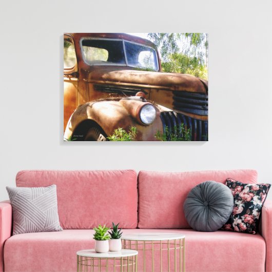 Rusty  Truck Canvas Afdruk (Insitu (Woonkamer))
