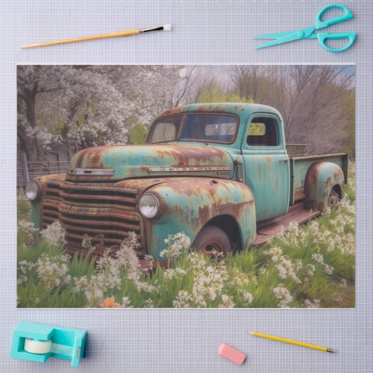 Rusty Truck Tissuepapier (Craft)